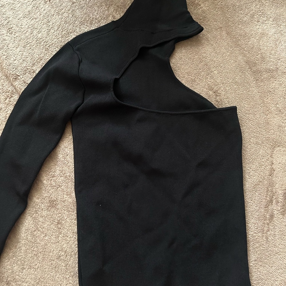 Chic Black Asymmetrical Top